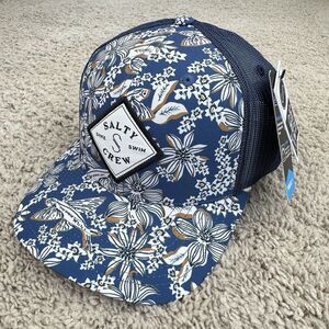 Salty Crew Hat Blue Steel Diamond Patch Sealine Retro‎ Trucker Snapback Cap NWT